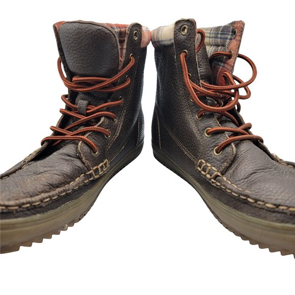 Sanuk Stratton Deluxe Leather Brown Lace Up Boots Mens 8 - 1014131 main image 7